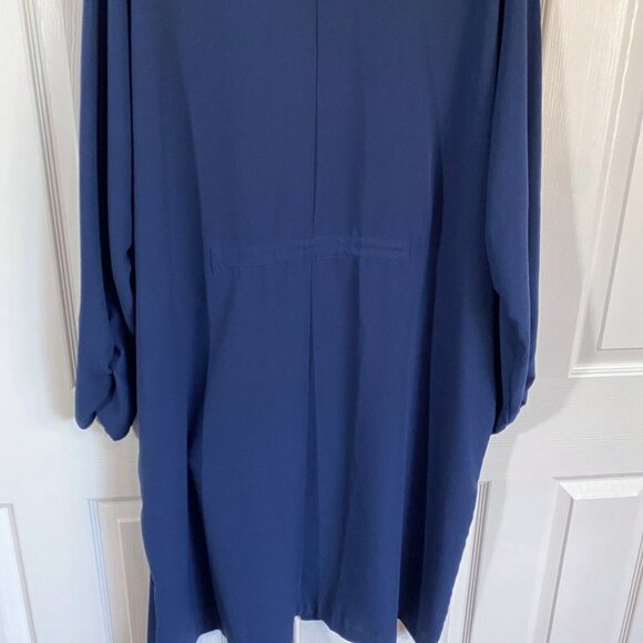 Lane Bryant - Navy Chiffon Open front Duster - Picture 11 of 15